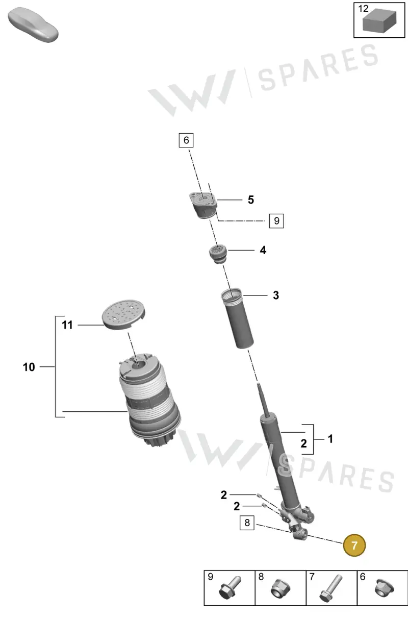 PAF910021 — Porsche Taycan Sport Turismo (2023-2025) diagram p64502020, position 7