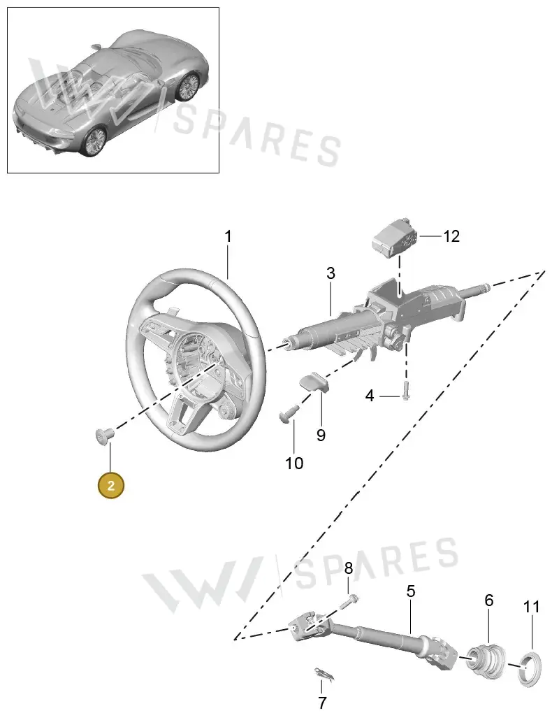 PAF910207 — Porsche 918 Spyder (2014-2015) diagram p43403005, position 2