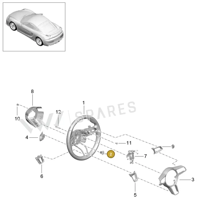PAF910207 — Porsche Cayman GT4 (2015-2016) diagram p45403005, position 2