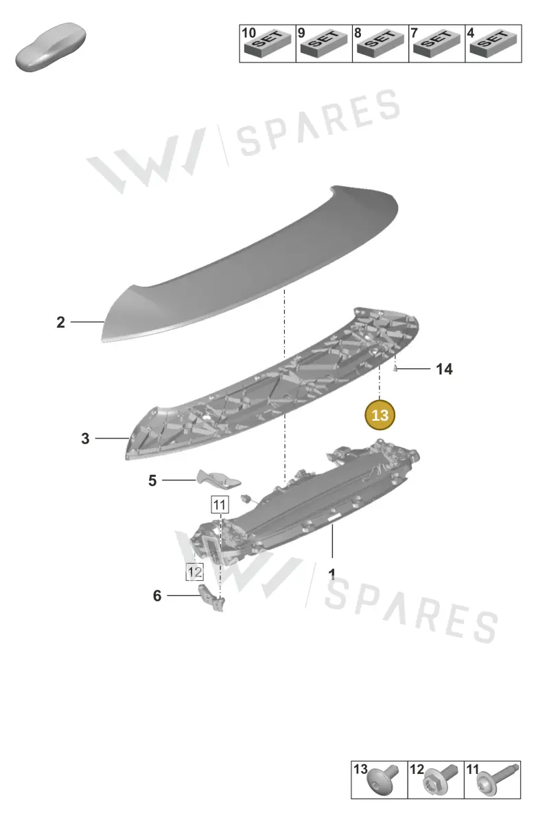 PAF910423 — Porsche 911 (2018-2024) diagram p53803150, position 13