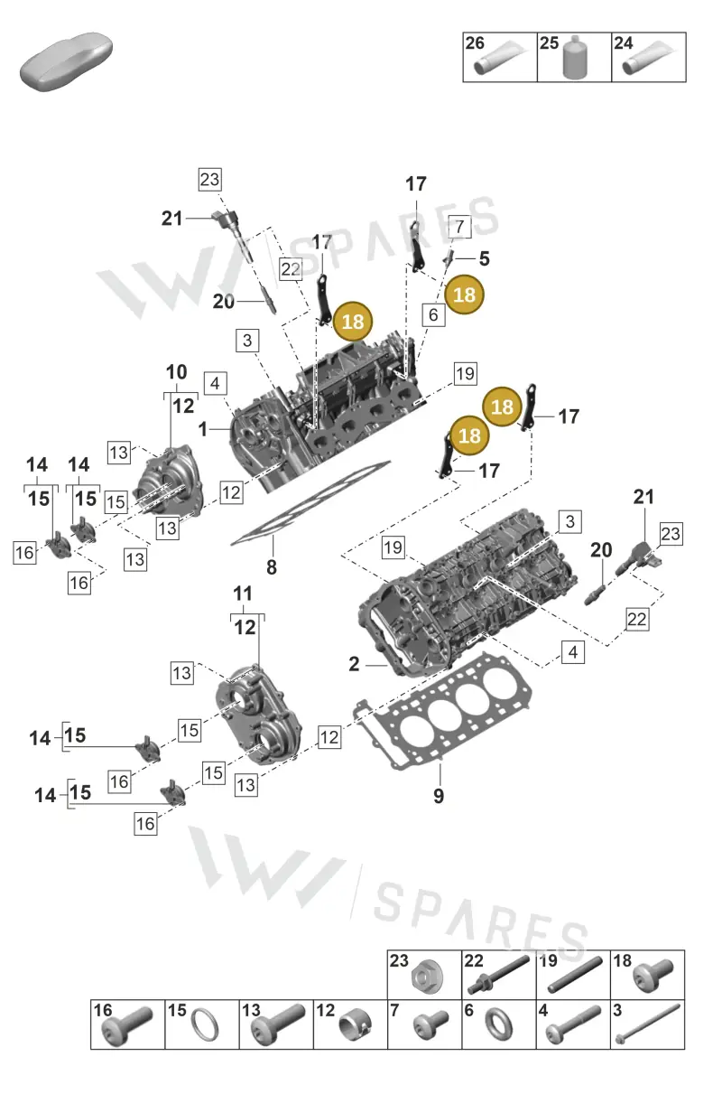 PAF910488 — Porsche Panamera (2020-2023) diagram p58103000, position 18
