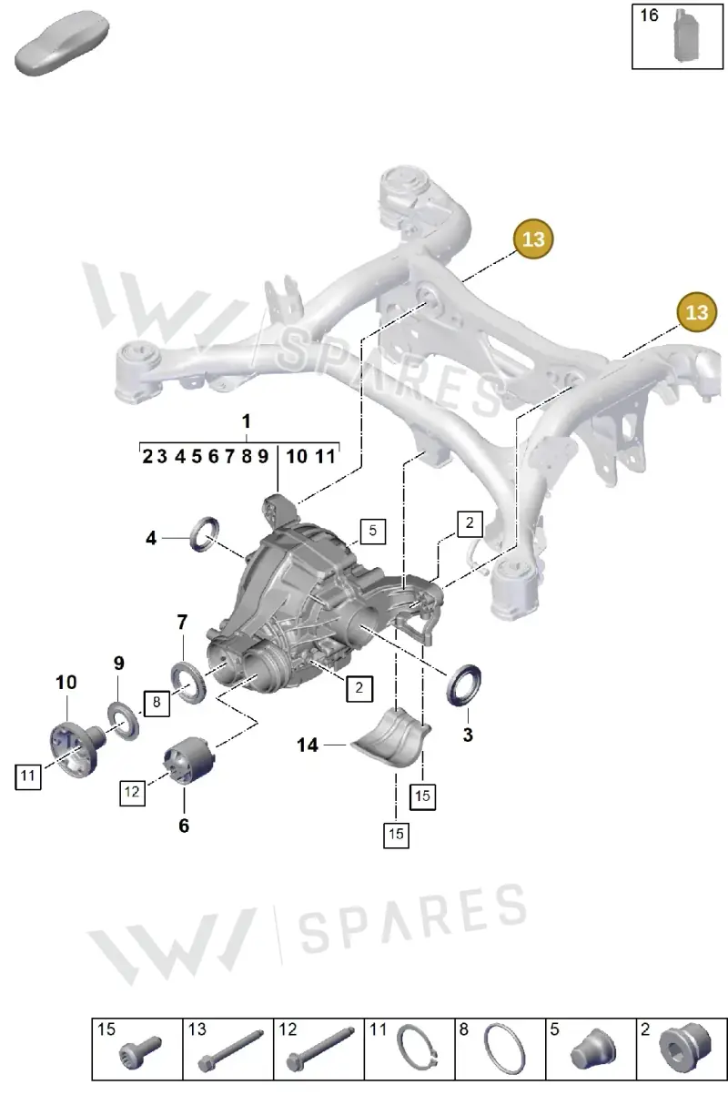 PAF91114701 — Porsche Cayenne Coupe (2023-2023) diagram p60305000, position 13