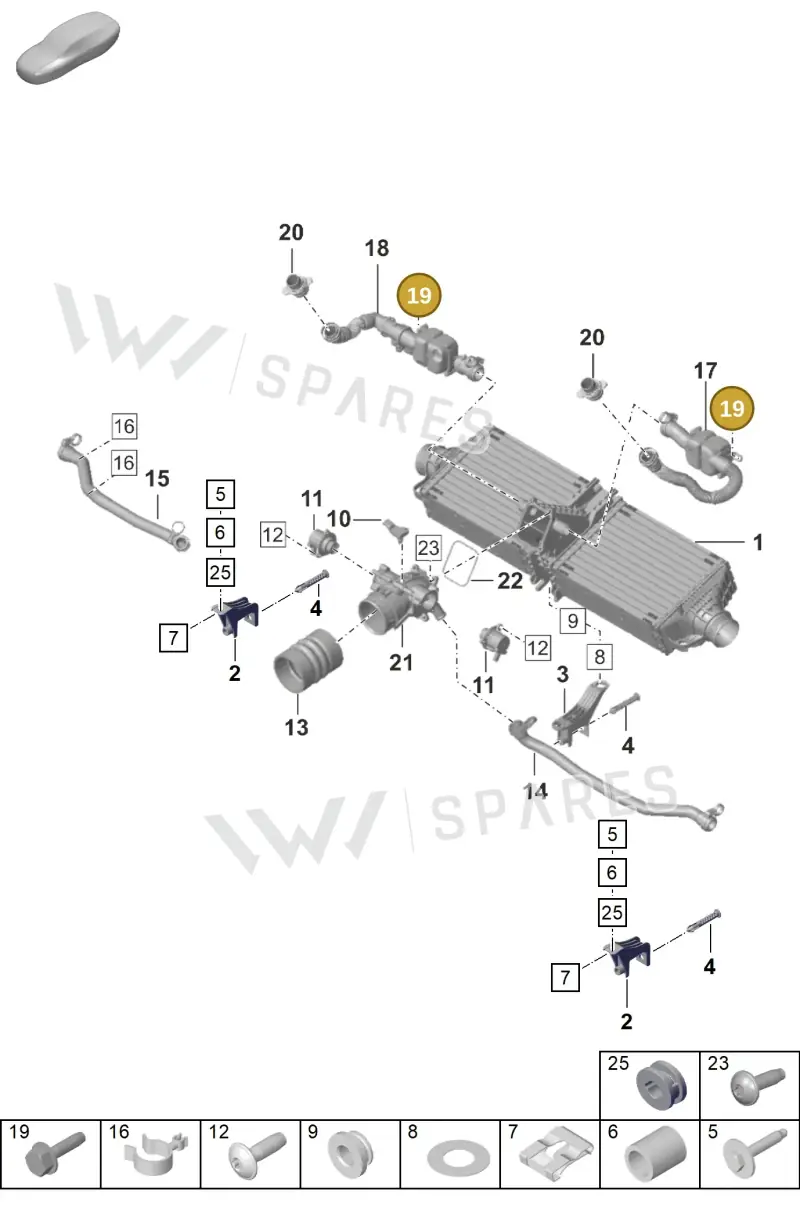 PAF911278 — Porsche 911 (2018-2024) diagram p53107200, position 19