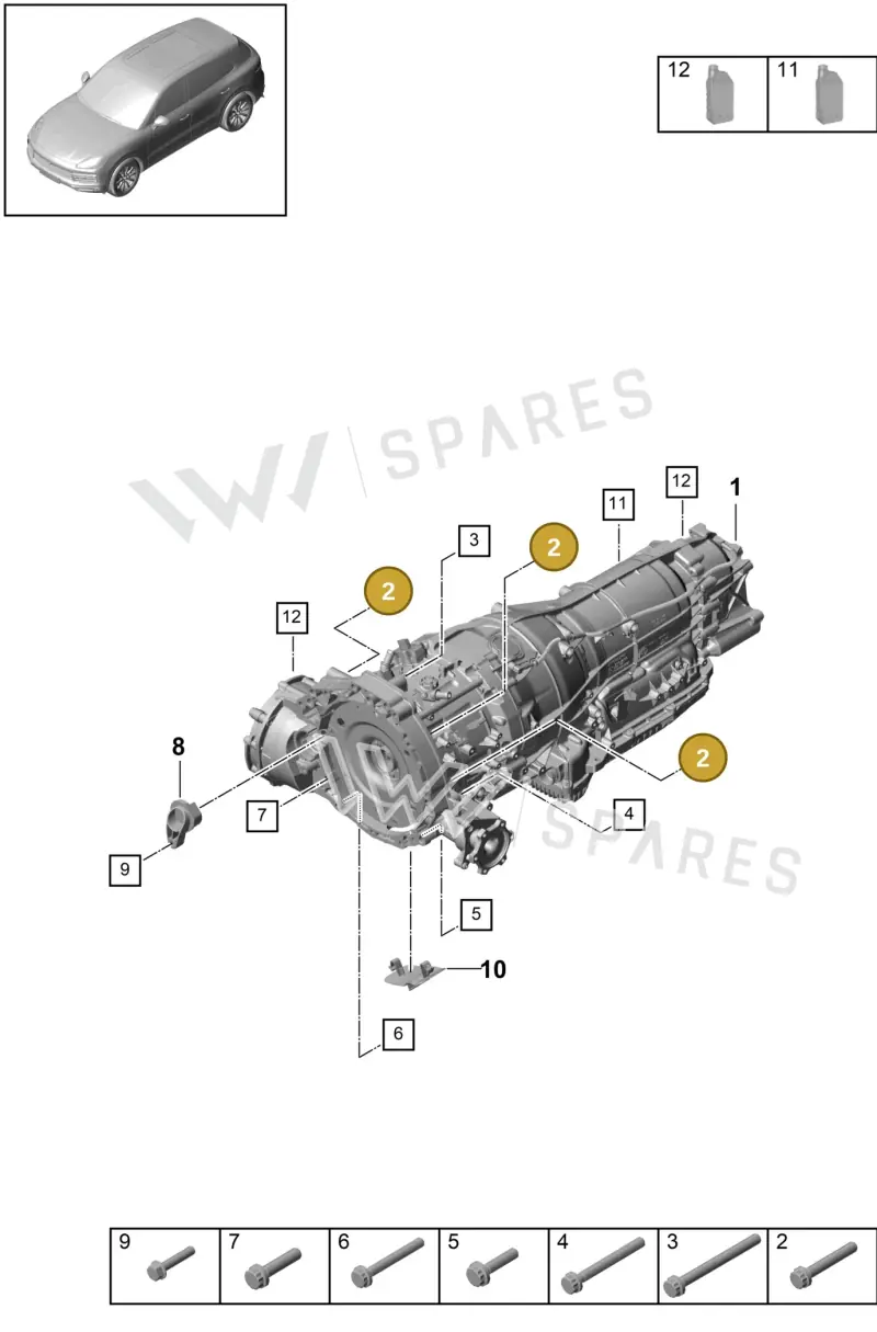 PAF911295 — Porsche Cayenne (2017-2023) diagram p51320015, position 2