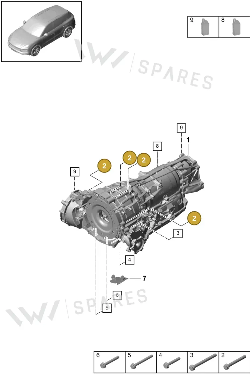 PAF911296 — Porsche Cayenne (2017-2023) diagram p51320000, position 2