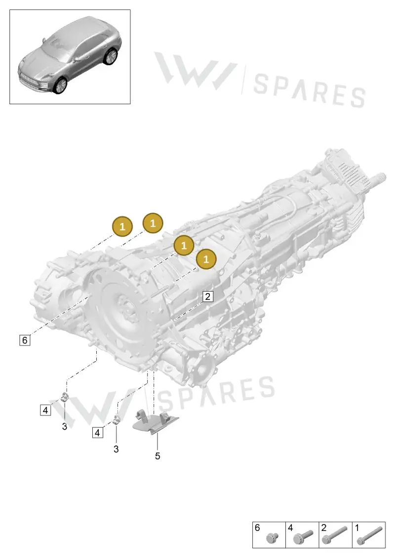 PAF911296 — Porsche Macan (2018-2022) diagram p52000069, position 1