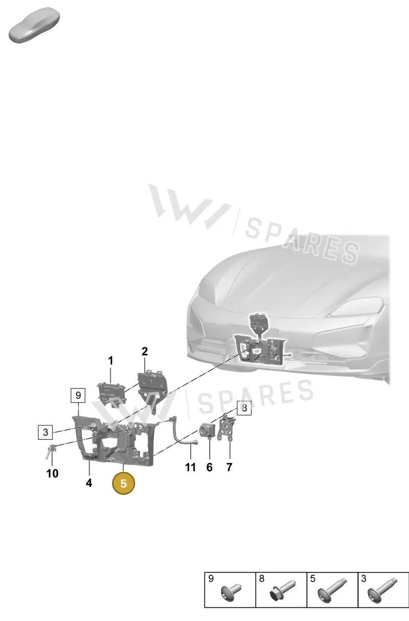 PAF911405 — Porsche Taycan Sport Turismo (2023-2025) diagram p64915200, position 5