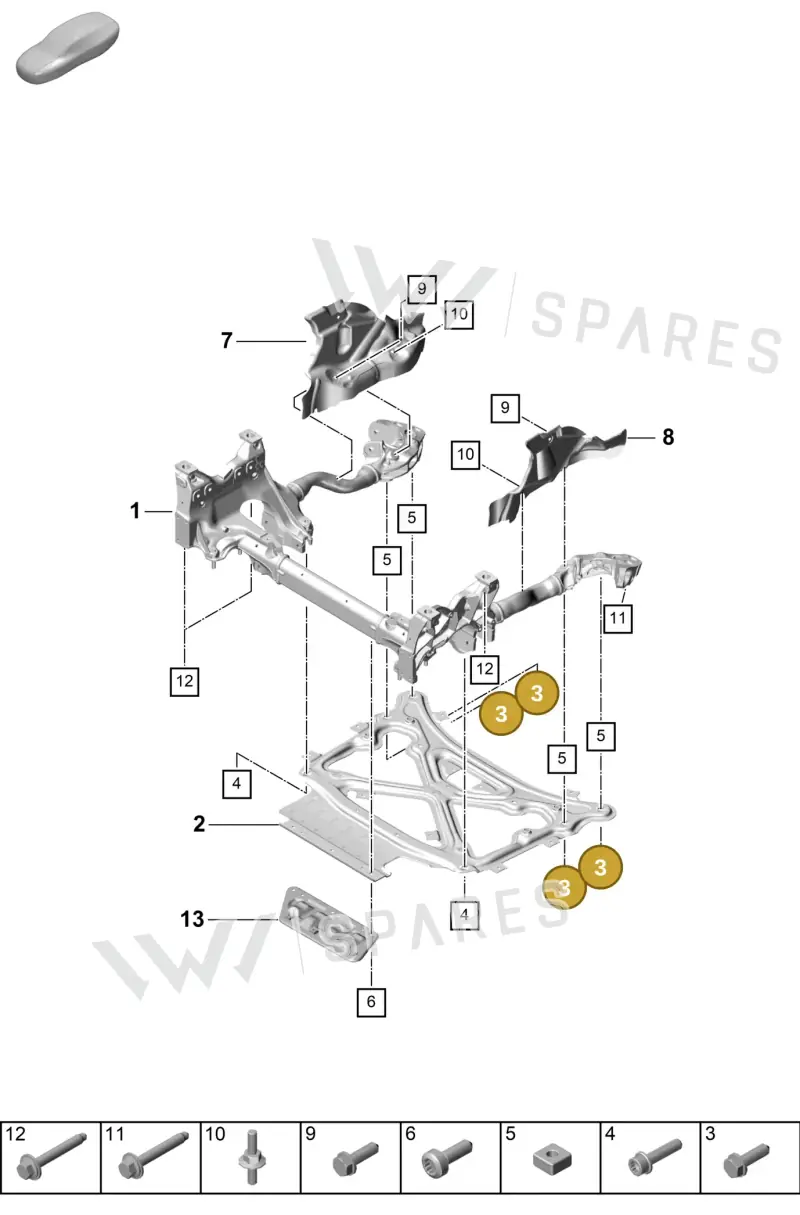 PAF911511 — Porsche Cayenne Coupe (2023-2023) diagram p60401000, position 3
