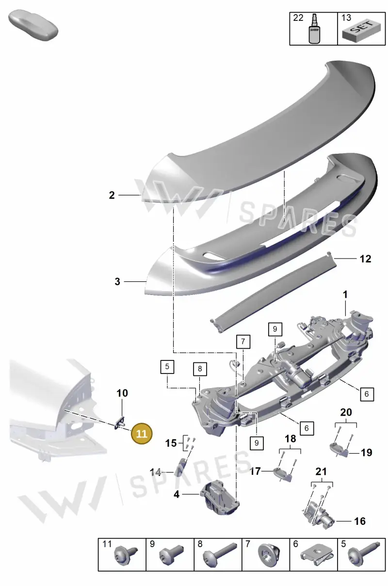 PAF911529 — Porsche 911 (2020-2022) diagram p57803150, position 11