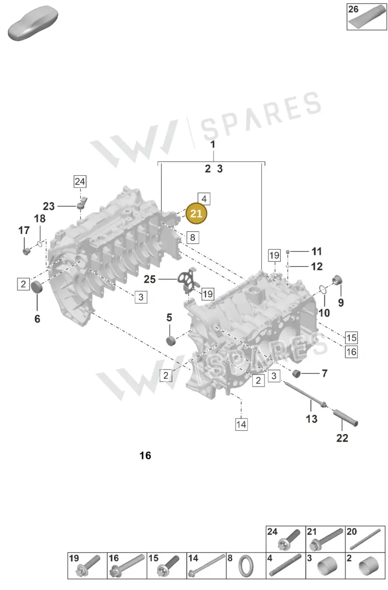 PAF911671 — Porsche 911 (2024-2025) diagram p53000002, position 21