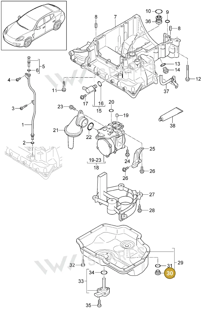 PAF911679 — Porsche Panamera (2009-2016) diagram p35104050, position 30