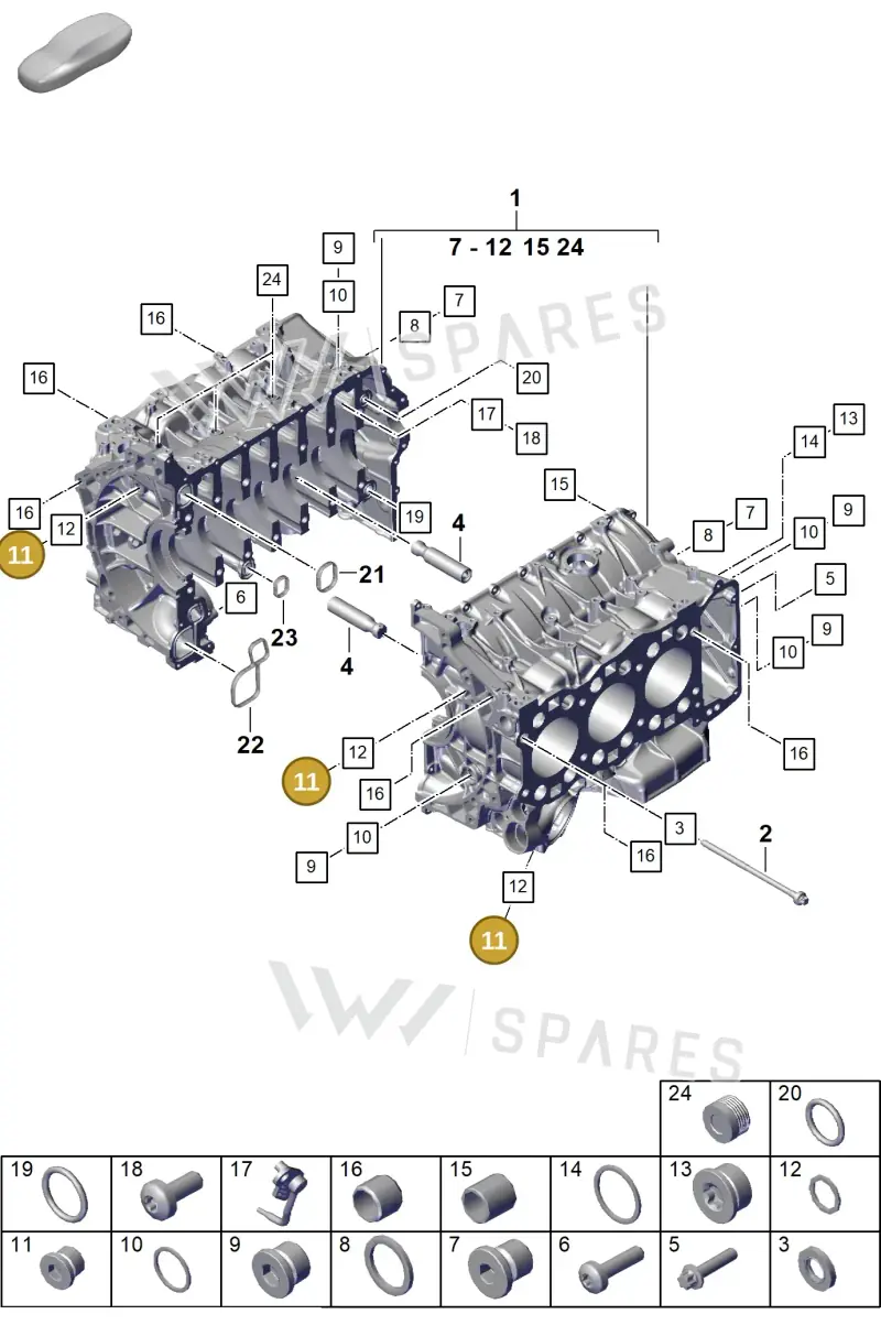 PAF911679 — Porsche 911 (2024-2025) diagram p63101150, position 11