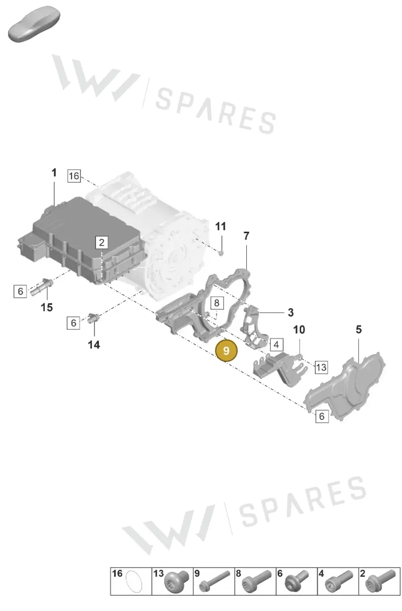 PAF911743 — Porsche Taycan Sport Turismo (2019-2024) diagram p56152050, position 9