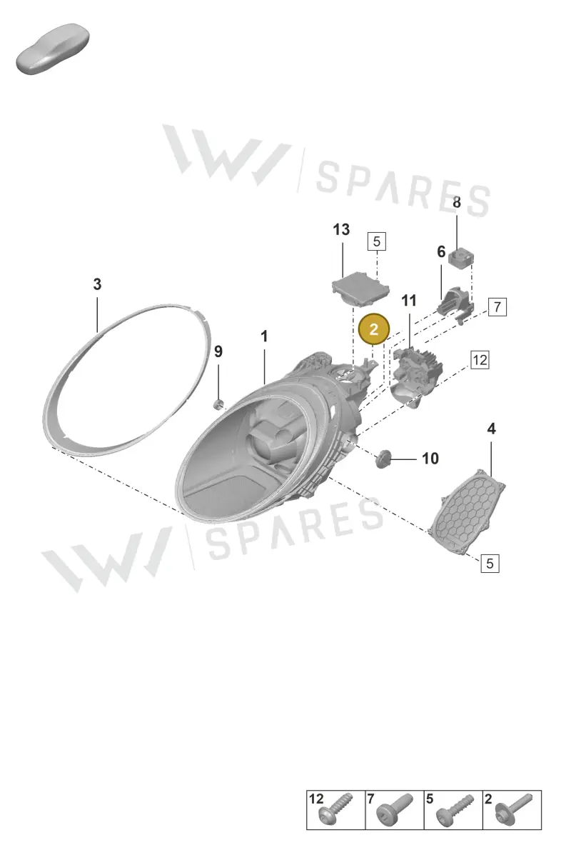 PAF911835 — Porsche 911 (2021-2022) diagram p59905000, position 2