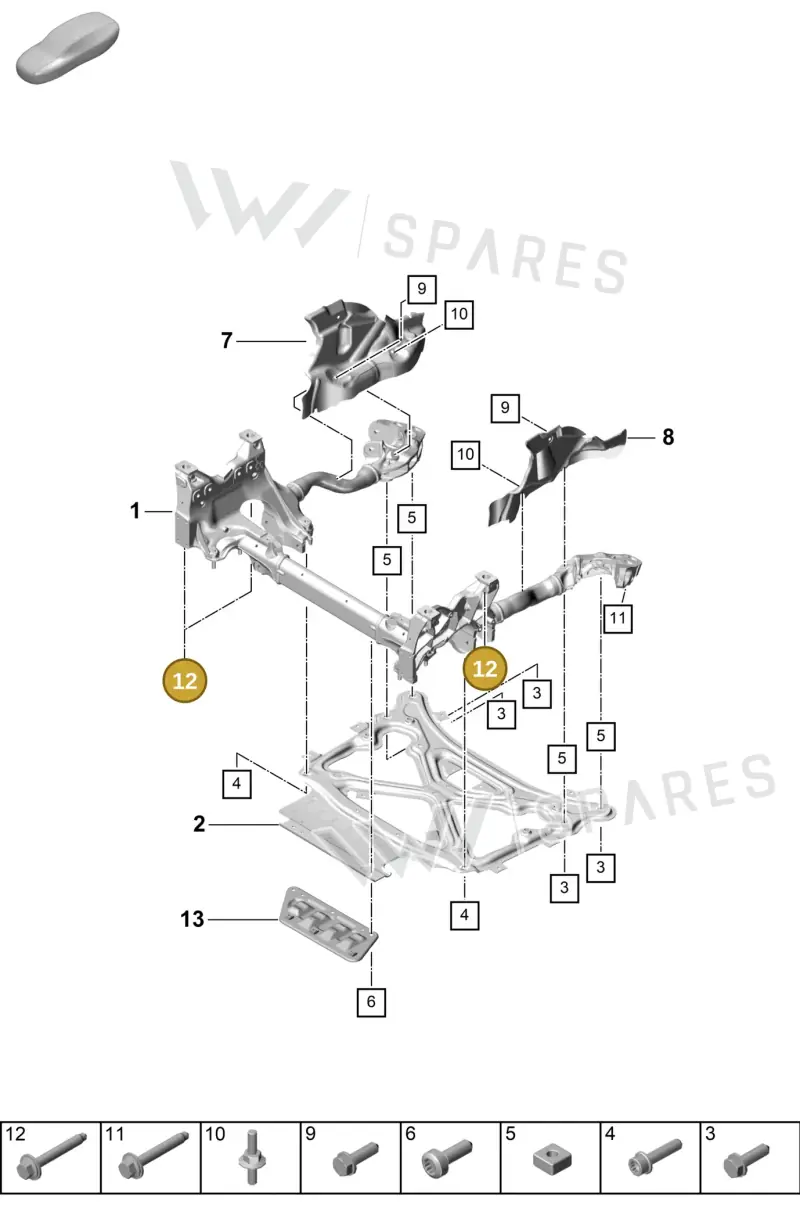 PAF91184301 — Porsche Cayenne Coupe (2023-2023) diagram p60401000, position 12