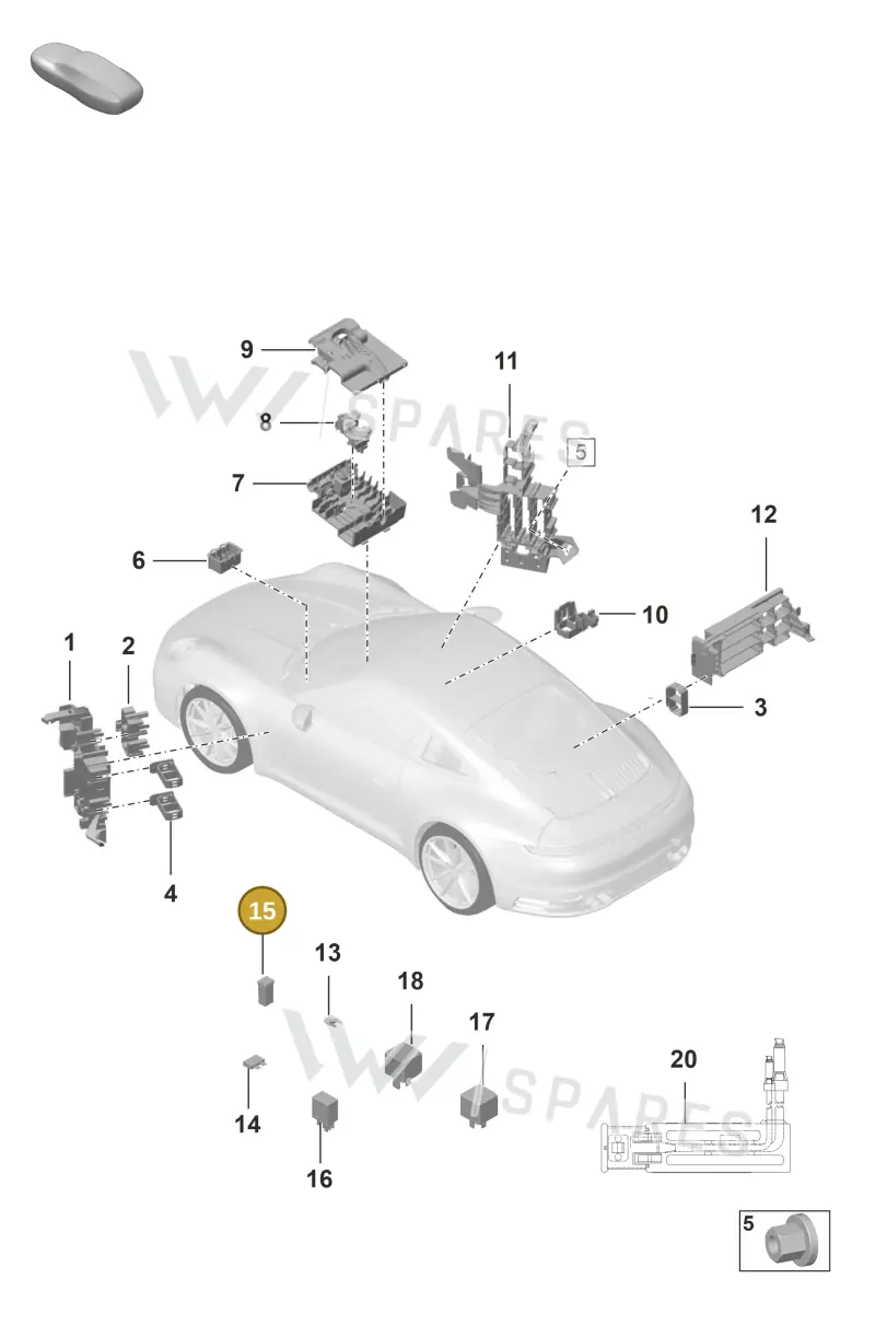 PAF911863 — Porsche 911 (2018-2024) diagram p53902000, position 15