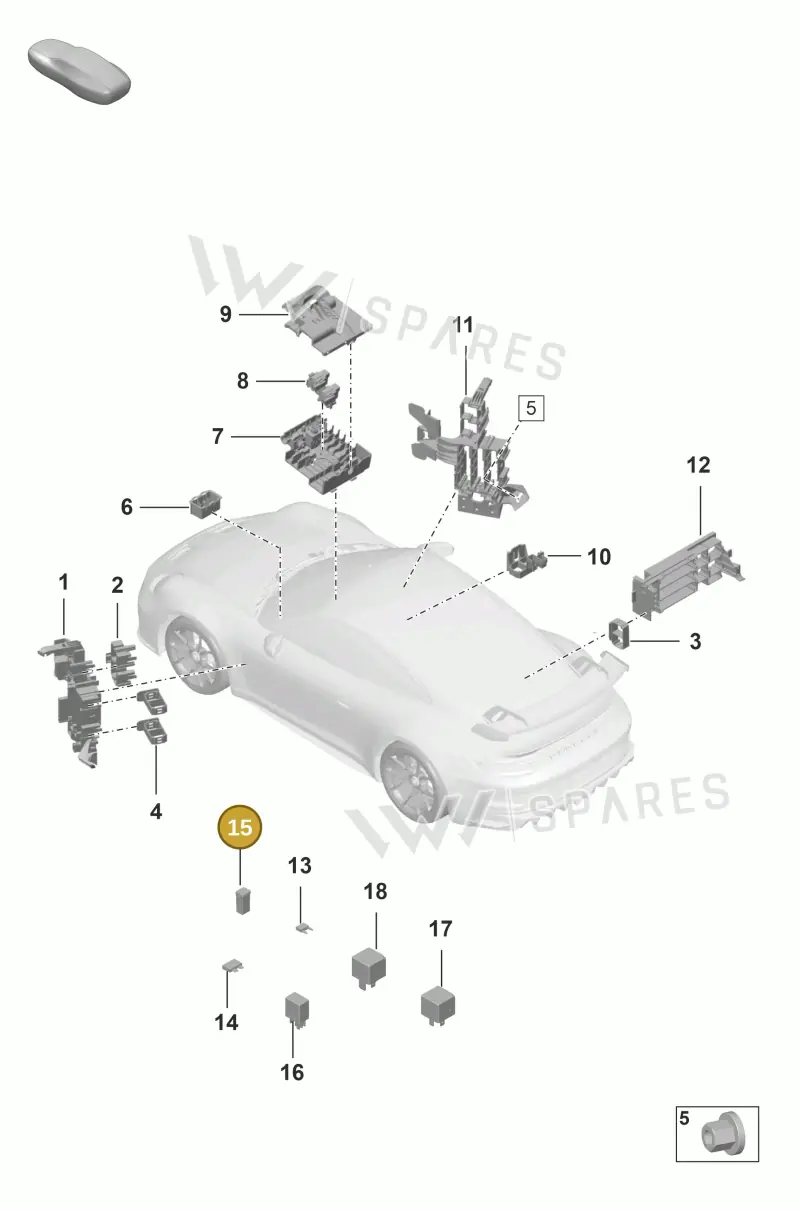 PAF911863 — Porsche 911 (2021-2022) diagram p59902000, position 15