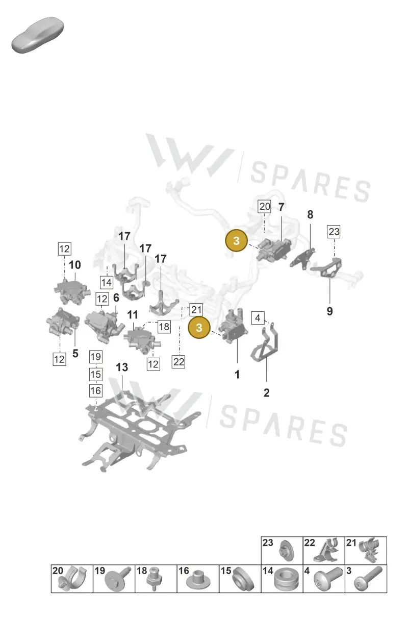 PAF91199401 — Porsche Taycan Sport Turismo (2019-2024) diagram p56155010, position 3