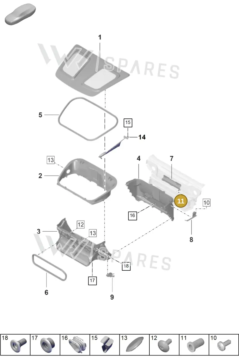 PAF912007 — Porsche 911 (2021-2022) diagram p59807005, position 11