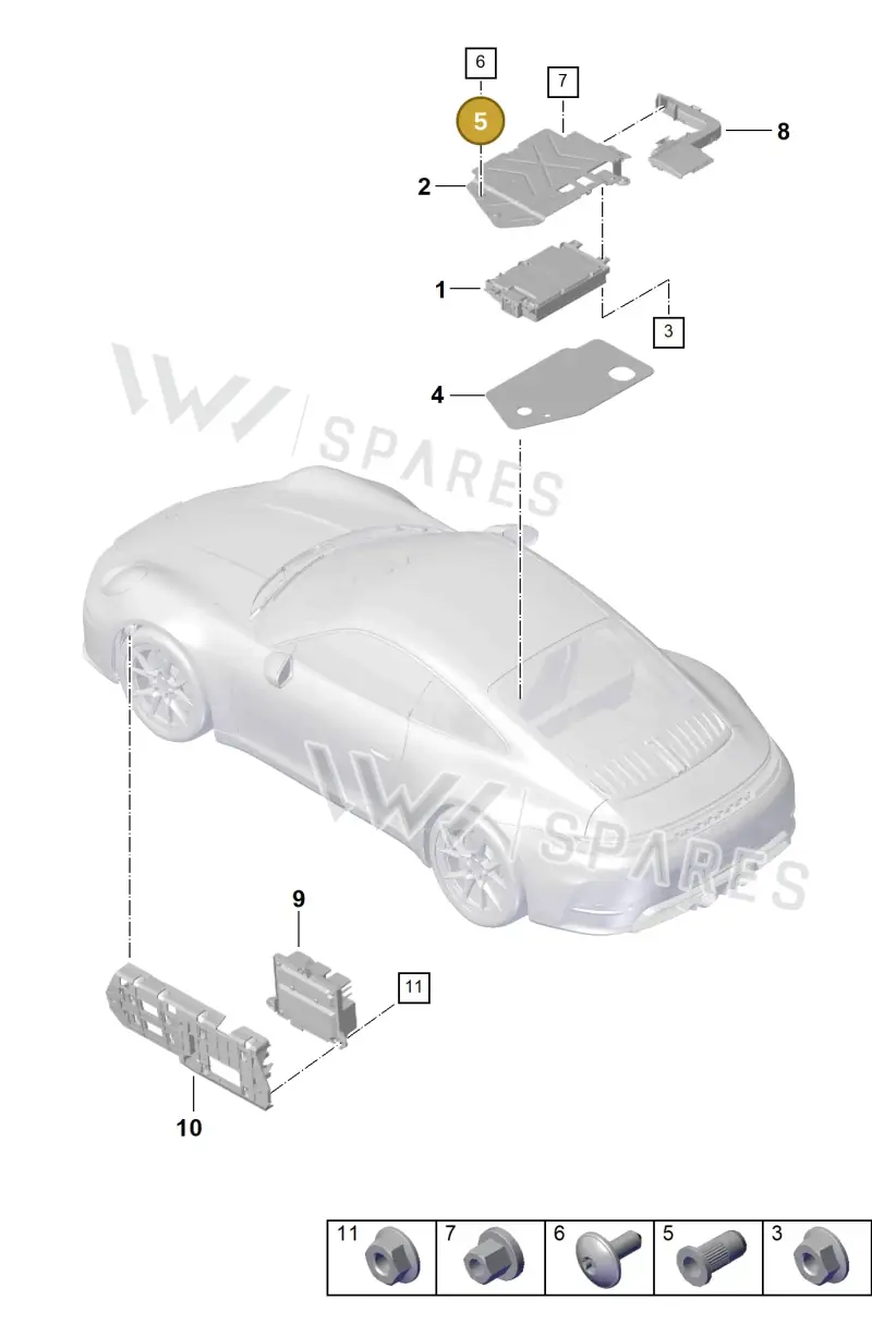 PAF912007 — Porsche 911 (2024-2025) diagram p63914400, position 5