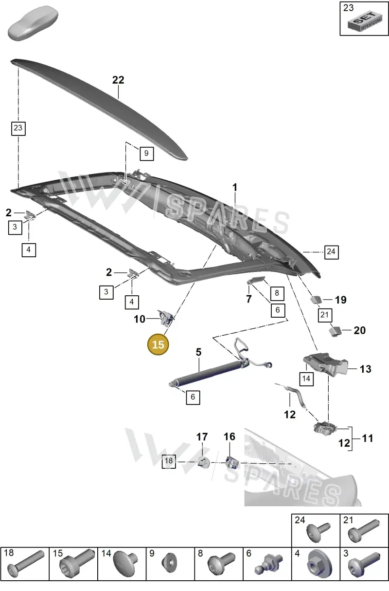 PAF912032 — Porsche Panamera (2023-2025) diagram p62803100, position 15