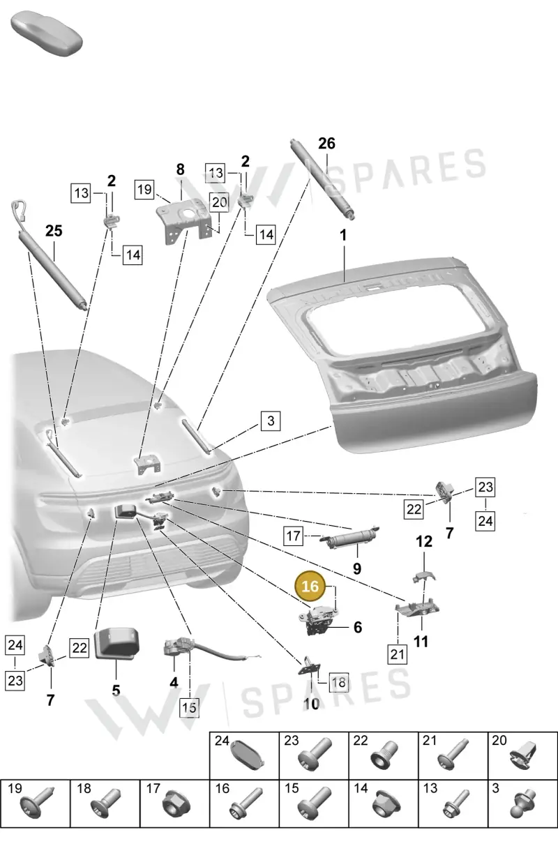 PAF912032 — Porsche Macan (2024-2024) diagram p61803100, position 16