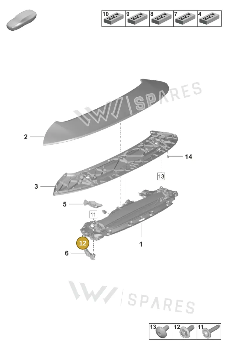 PAF912056 — Porsche 911 (2018-2024) diagram p53803150, position 12