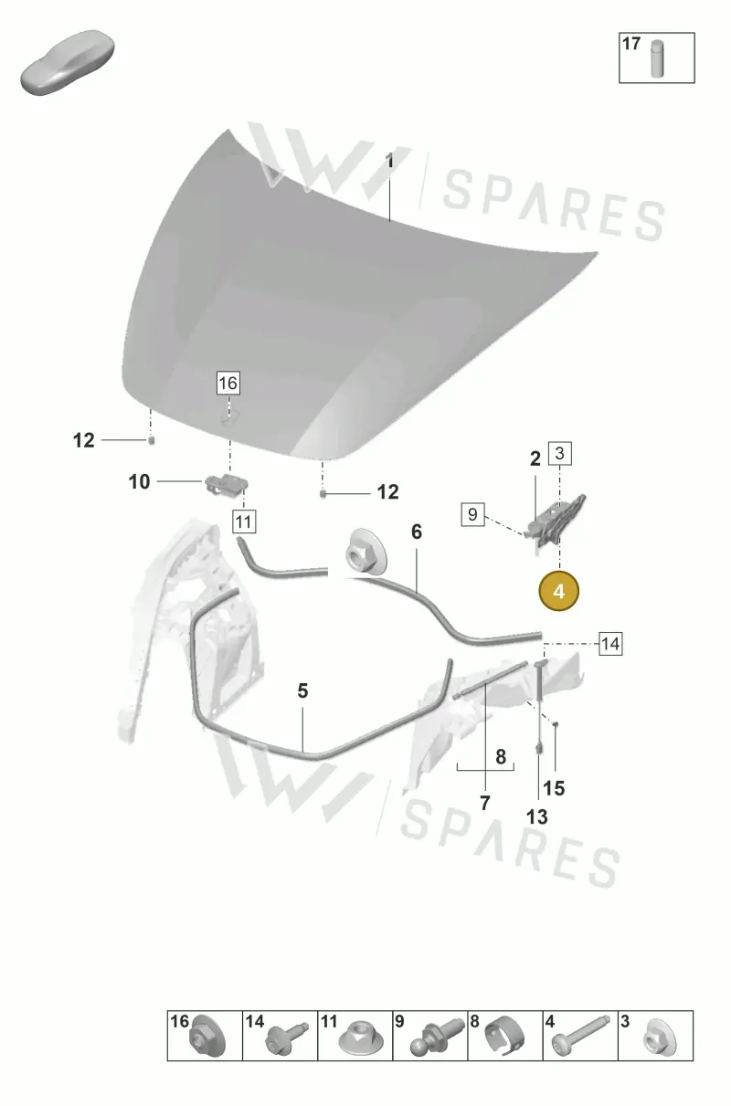 PAF912056 — Porsche Panamera (2020-2023) diagram p58803000, position 4