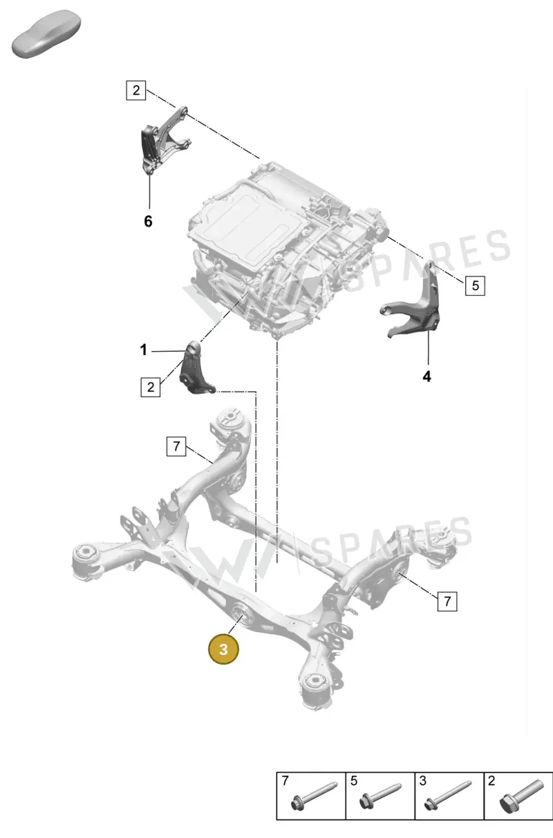 PAF912363 — Porsche Macan (2024-2024) diagram p61501010, position 3