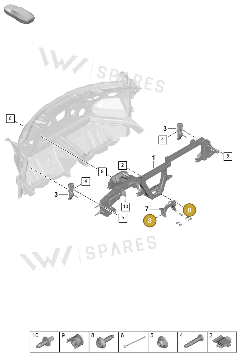 PAF912377 — Porsche 911 (2024-2025) diagram p63809150, position 8