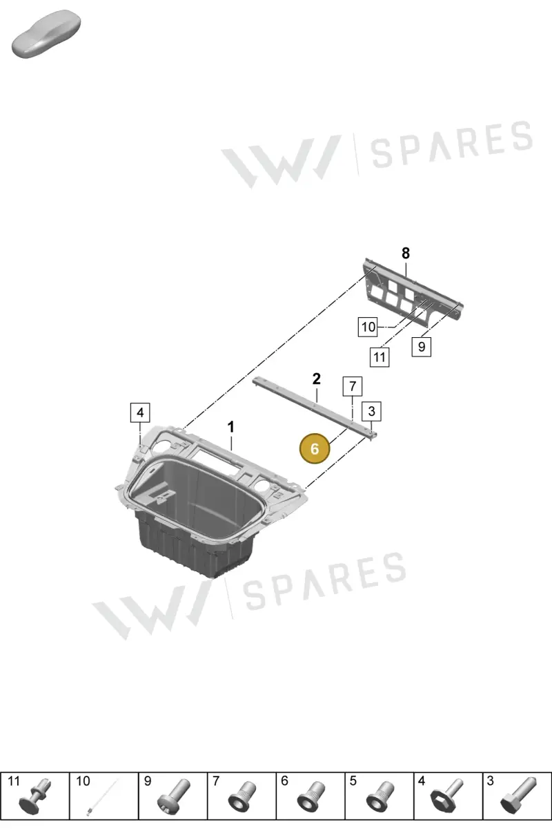 PAF912508 — Porsche Taycan Sport Turismo (2023-2025) diagram p64801130, position 6