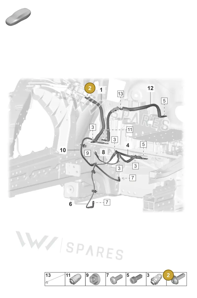 PAF912538 — Porsche Taycan Sport Turismo (2023-2025) diagram p56902070, position 2