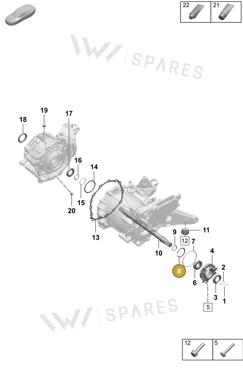 PAF912738 — Porsche Taycan Sport Turismo (2023-2025) diagram p64354100, position 8
