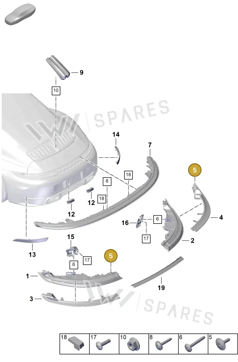 PAF912766 — Porsche 911 (2024-2025) diagram p63908400, position 5
