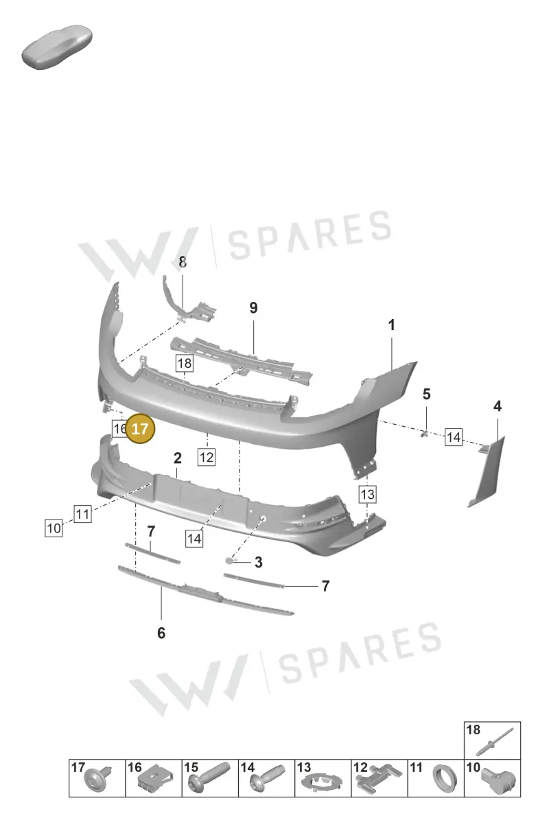 PAF912769 — Porsche 911 (2021-2022) diagram p59802510, position 17