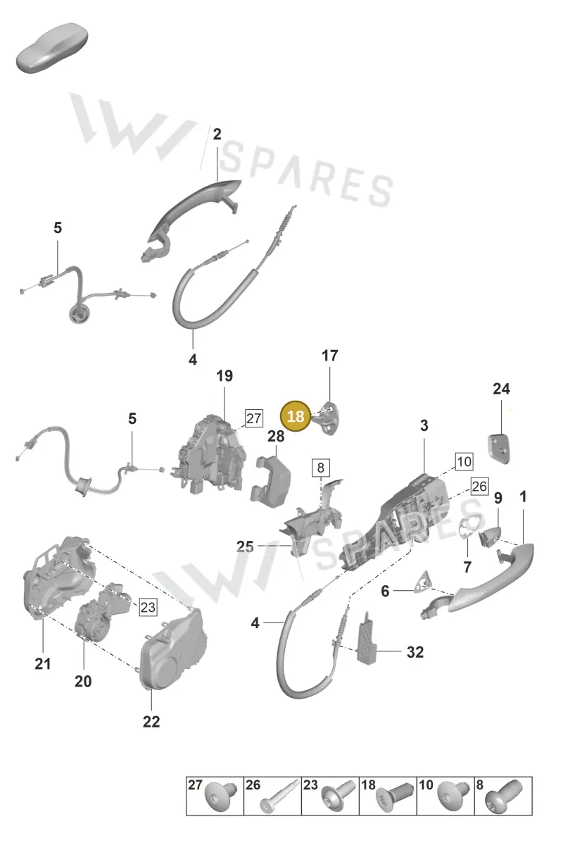 PAF912778 — Porsche Panamera (2020-2023) diagram p58804100, position 18
