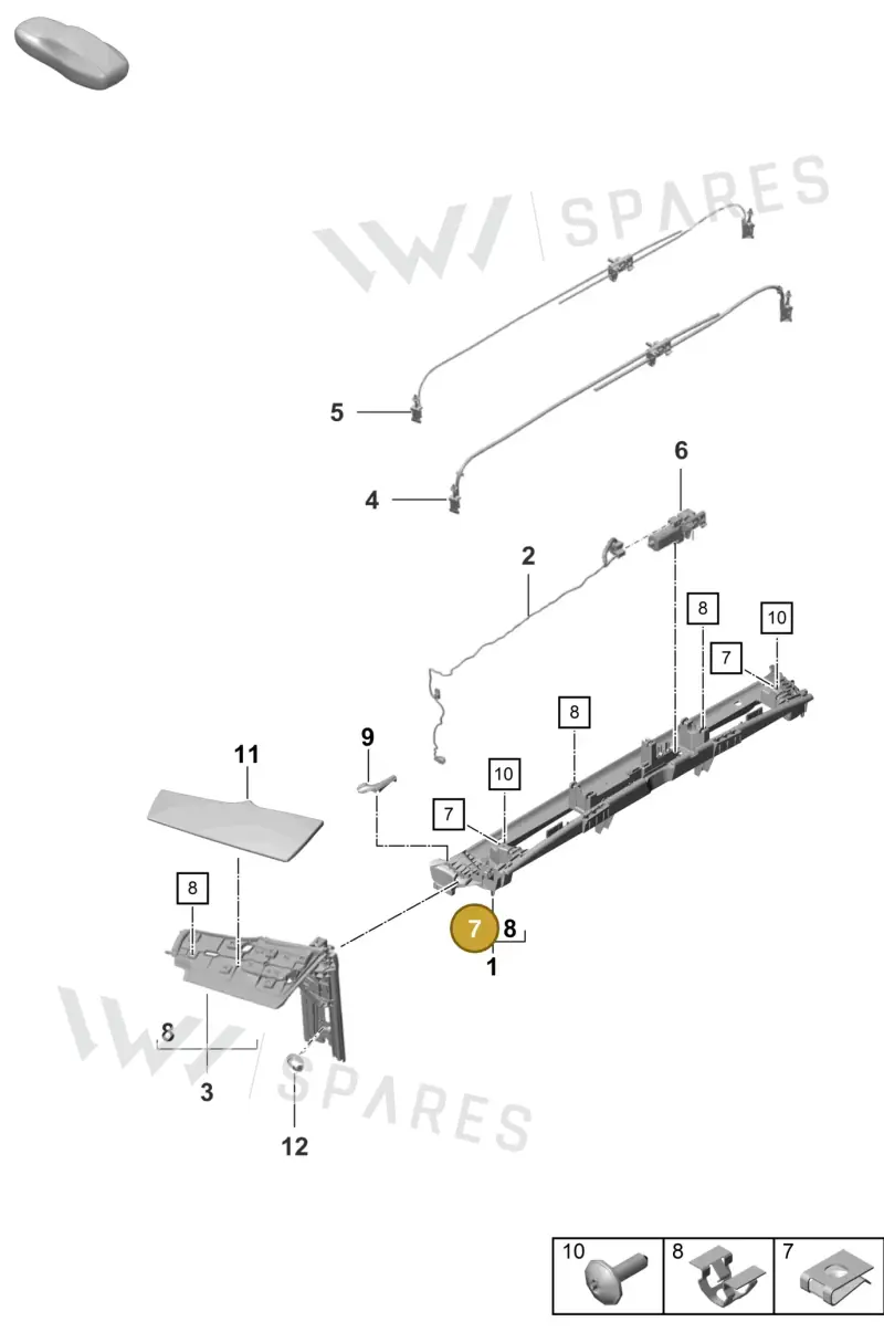 PAF912787 — Porsche 911 (2020-2022) diagram p57811400, position 7