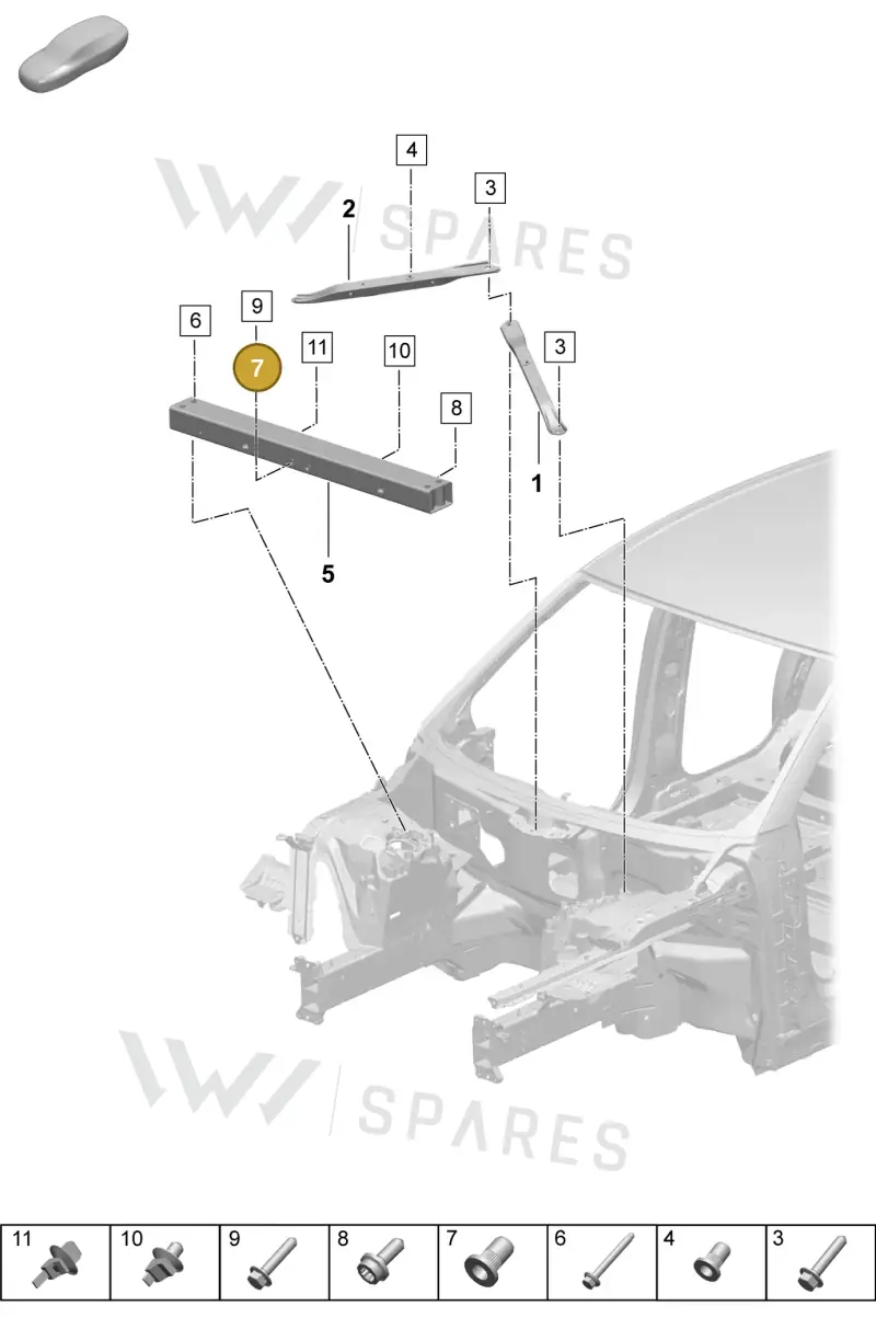 PAF912811 — Porsche Macan (2024-2024) diagram p61801150, position 7