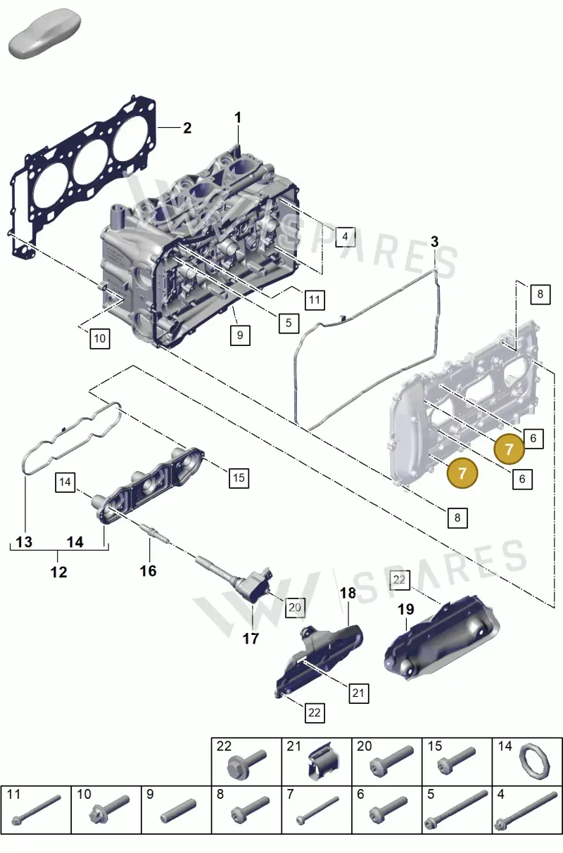 PAF912894 — Porsche Boxster Spyder (2019-2020) diagram p55103005, position 7