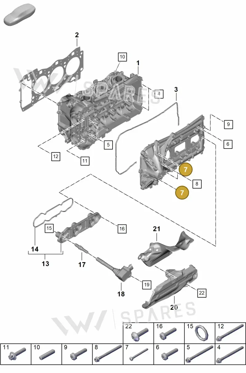 PAF912894 — Porsche 911 (2021-2022) diagram p59103000, position 7