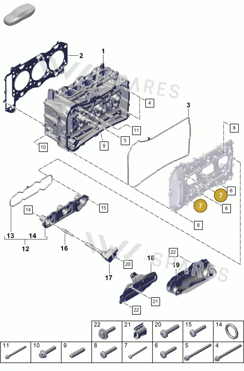 PAF912906 — Porsche Boxster Spyder (2019-2020) diagram p55103000, position 7