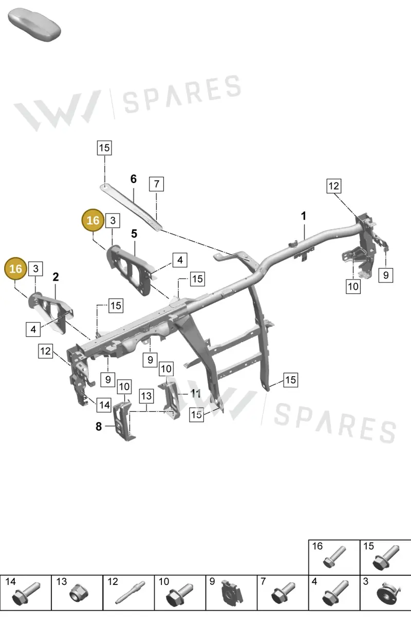 PAF912969 — Porsche Macan (2024-2024) diagram p61809150, position 16