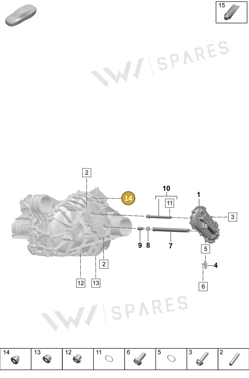 PAF913040 — Porsche Macan (2024-2024) diagram p61354105, position 14