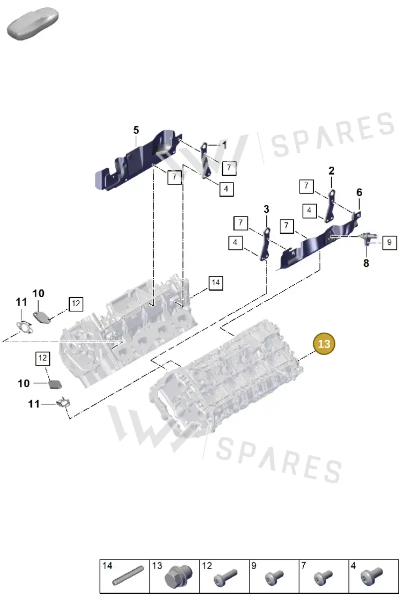 PAF913050 — Porsche Cayenne Coupe (2023-2023) diagram p60103030, position 13