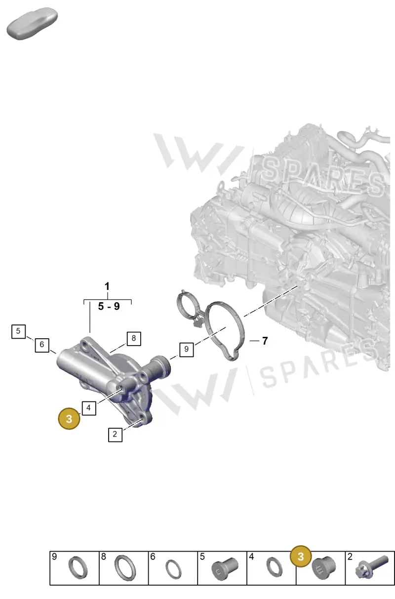 PAF913168 — Porsche 911 (2024-2025) diagram p63102100, position 3