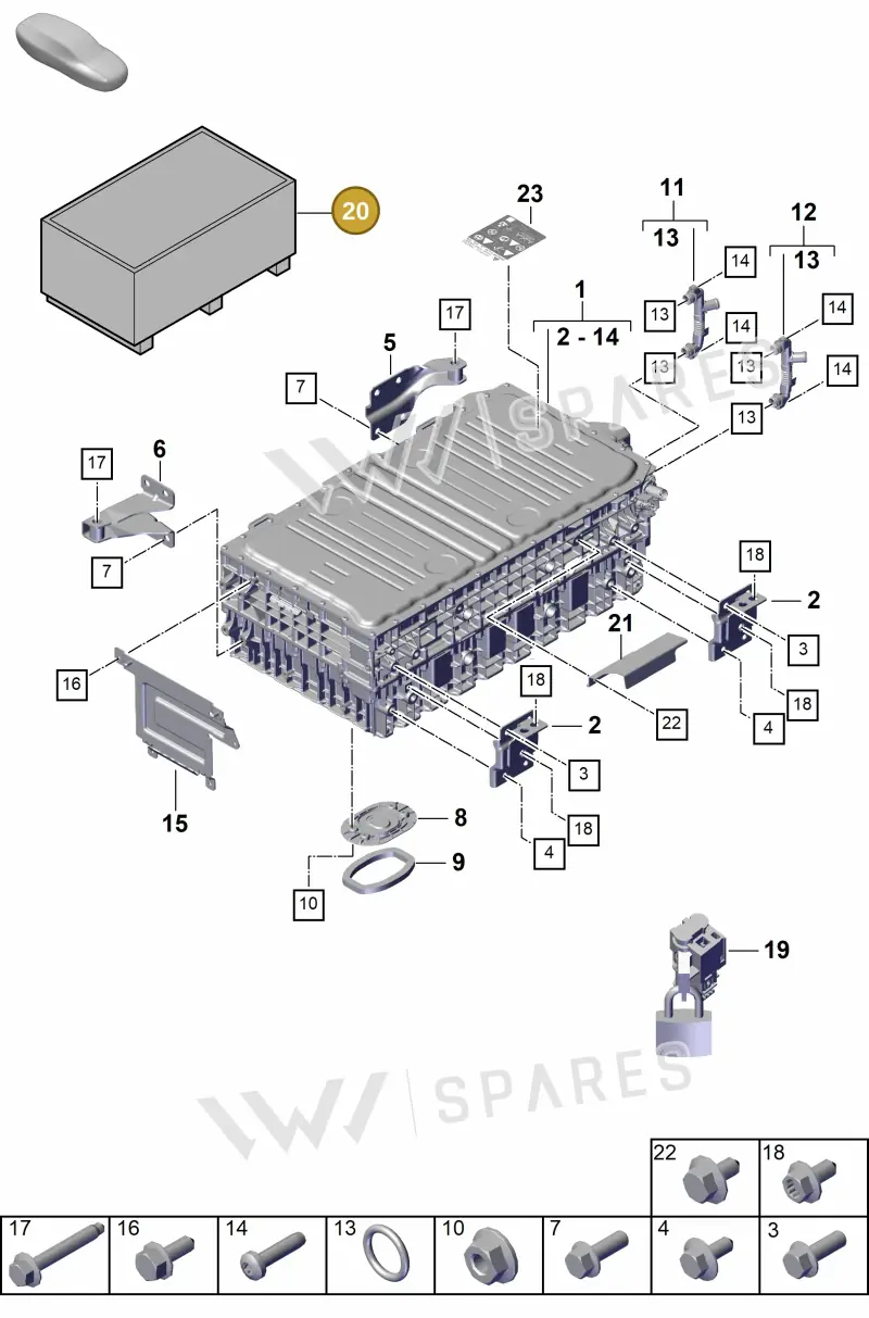 V04015001EW — Porsche Cayenne Coupe (2023-2023) diagram p60251010, position 20