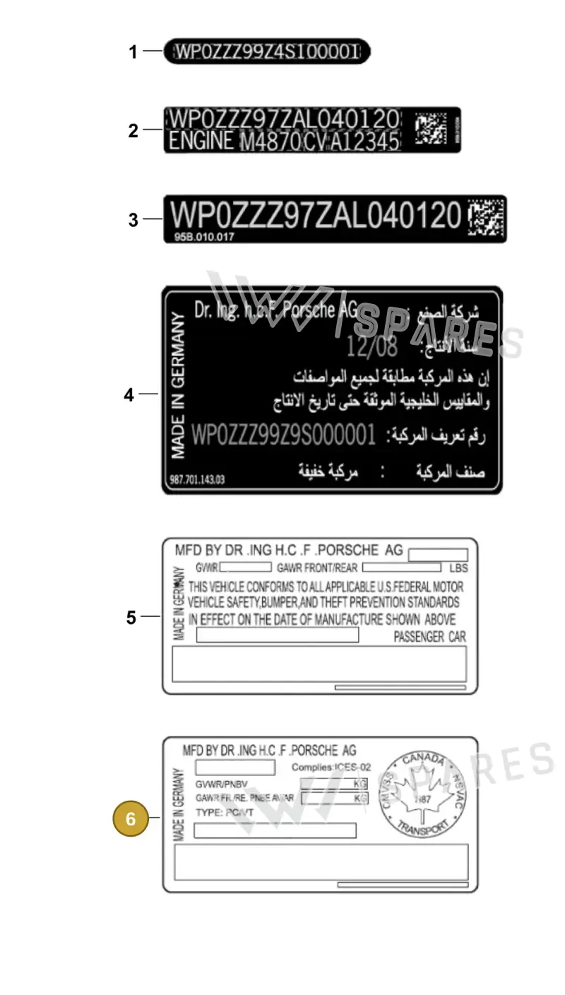 V04015002S — Porsche Cayenne (2017-2023) diagram p51003010, position 6