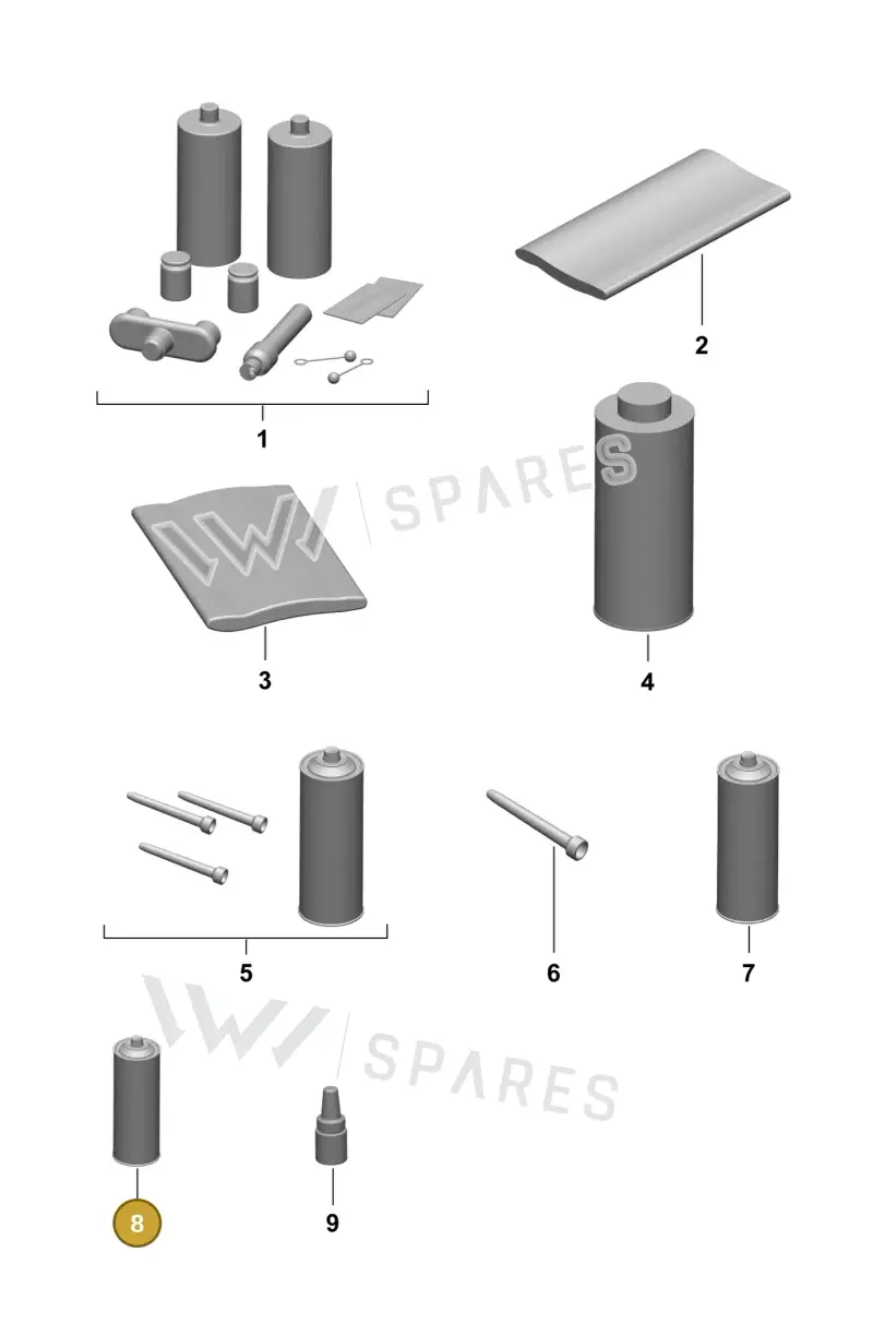 V04015003AB — Porsche Taycan Sport Turismo (2023-2025) diagram p64801010, position 8