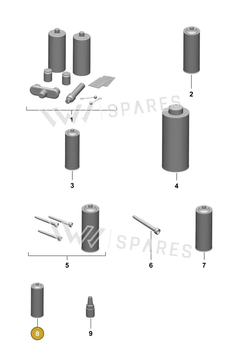 V04015003AB — Porsche Macan (2024-2024) diagram p61801010, position 8