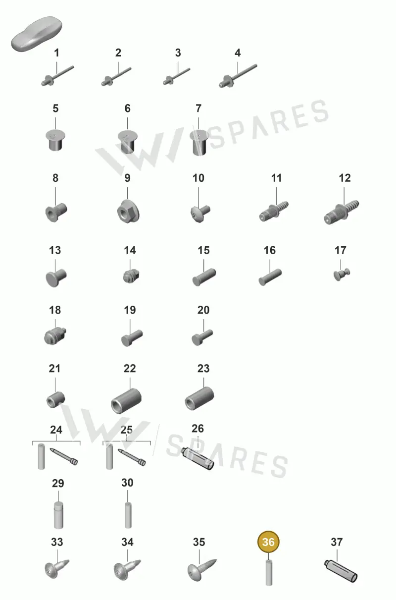 V04015003C — Porsche Panamera (2020-2023) diagram p58801010, position 36